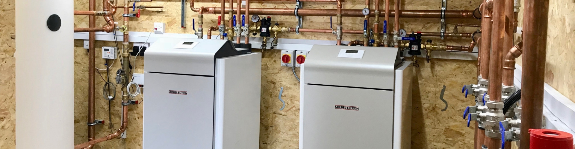 Total NRG Ltd ground source heat pump, twin installation
